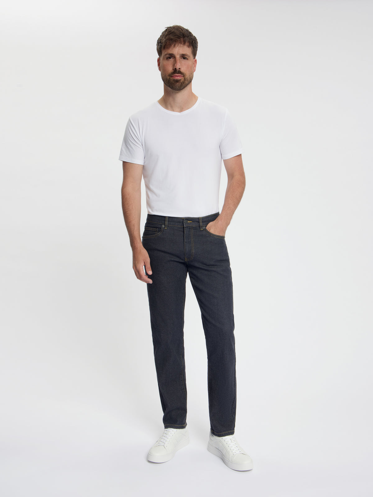 DJX 121 Regular Fit Stretch Jeans Heren – Black Stone