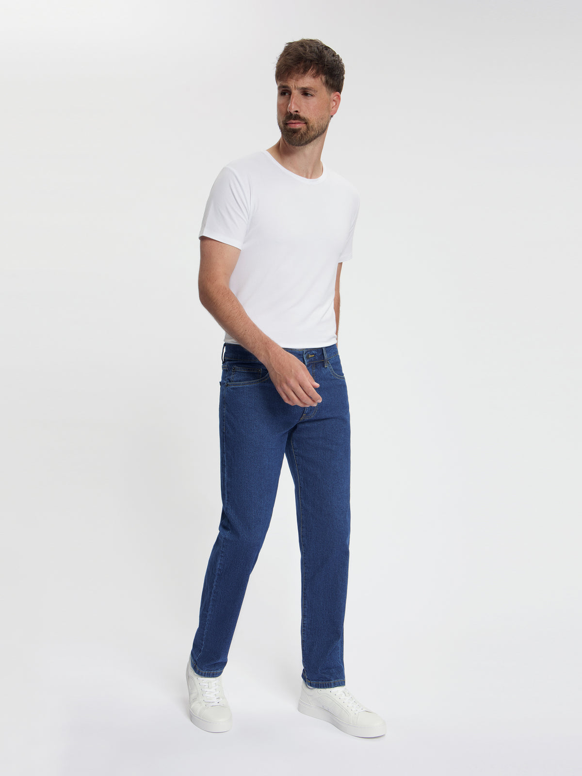 DJX 121 Regular Fit Stretch Jeans Heren – Dark Stone