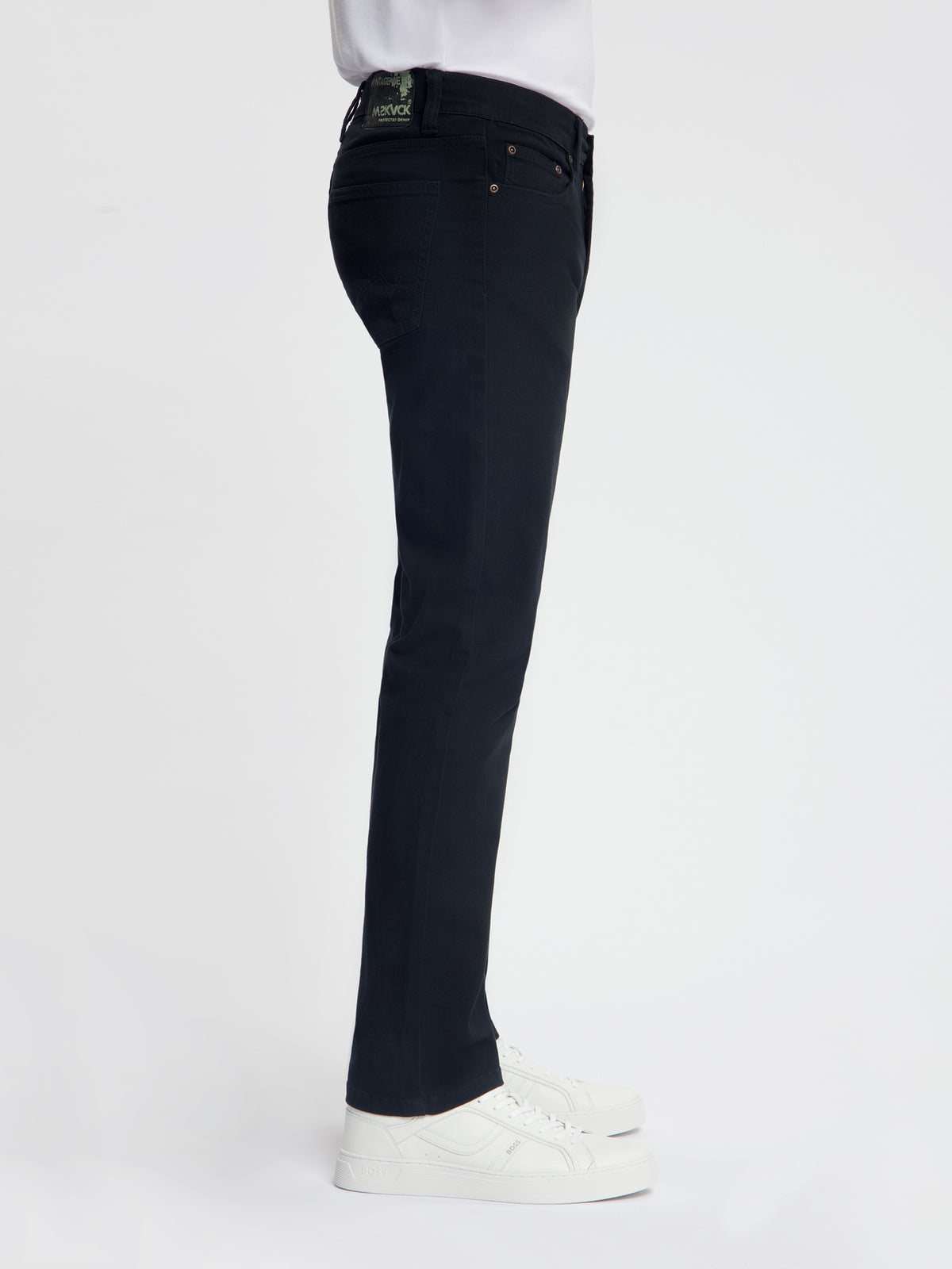 MASKOVICK Clinton Regular Fit Stretch Twill Broek Heren – Zwart / Black