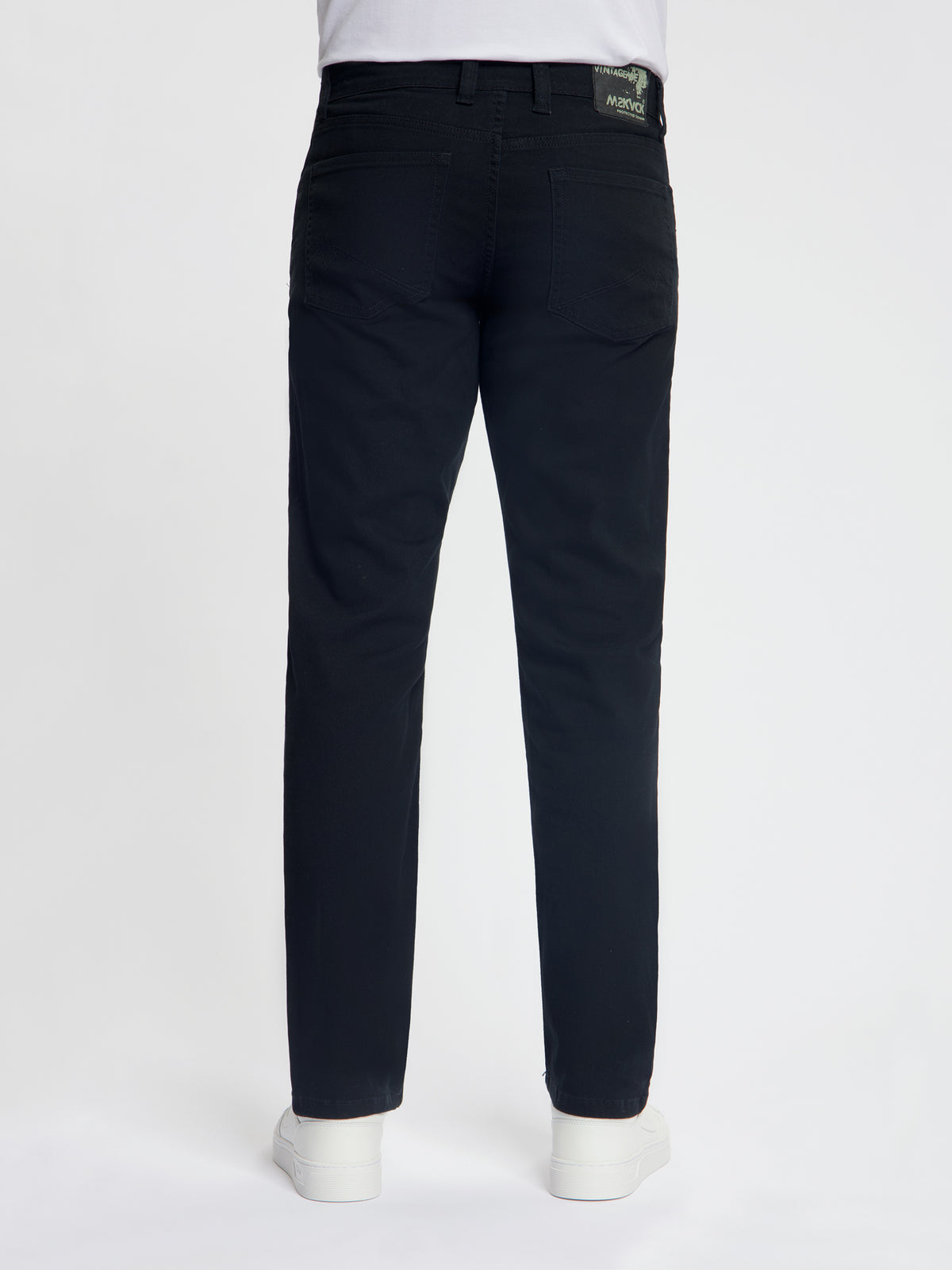 MASKOVICK Clinton Regular Fit Stretch Twill Broek Heren – Zwart / Black