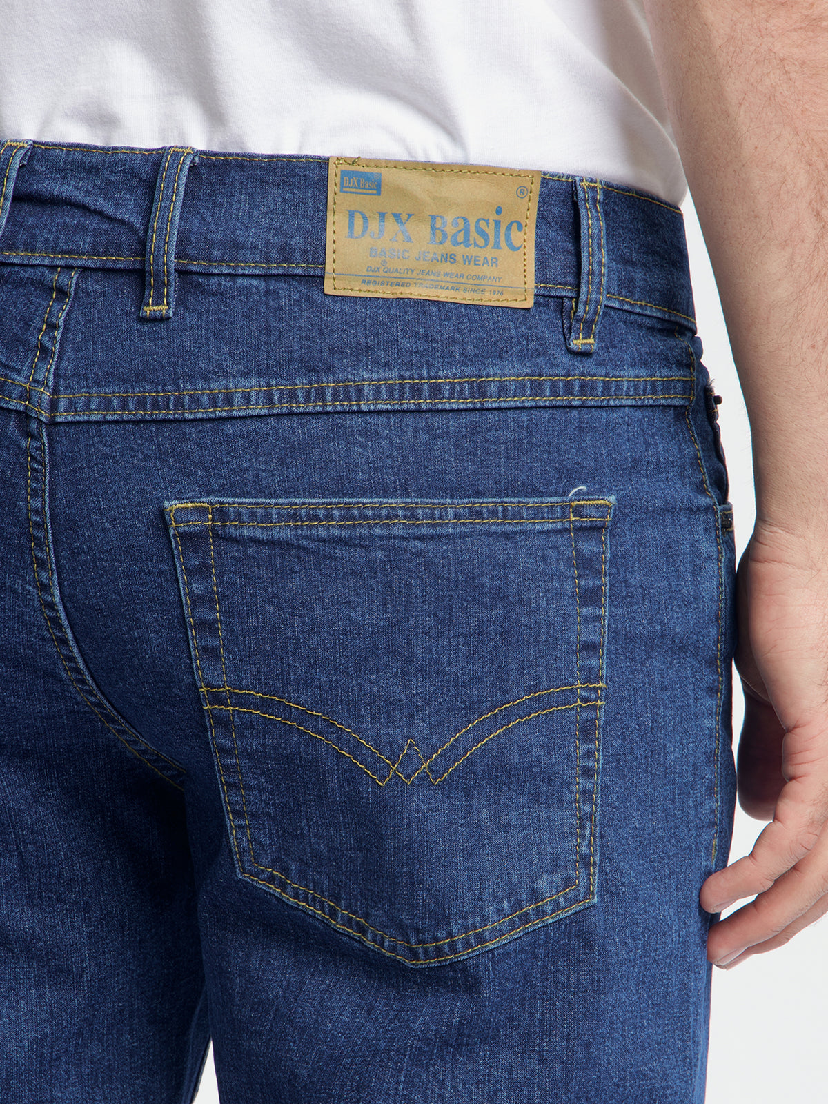 DJX 121 Regular Fit Stretch Jeans Heren – Dark Stone