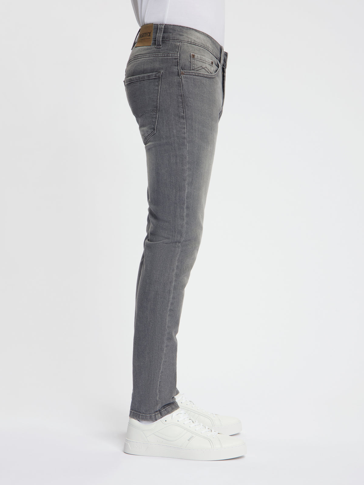 MASKOVICK Milano Slim Fit Stretch Heren Jeans – Grey Used
