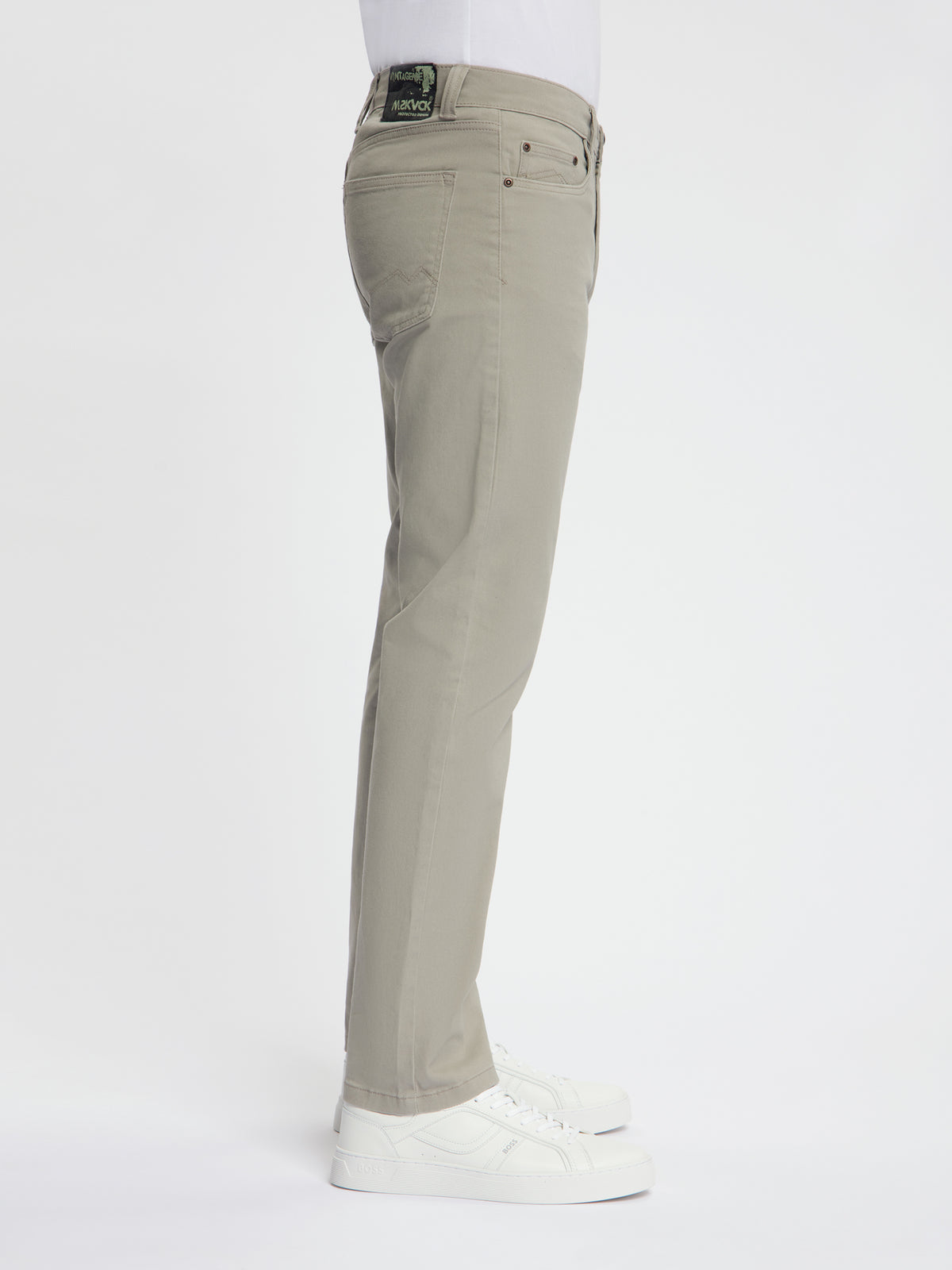 MASKOVICK Clinton Regular Fit Stretch Twill Broek Heren – Beige
