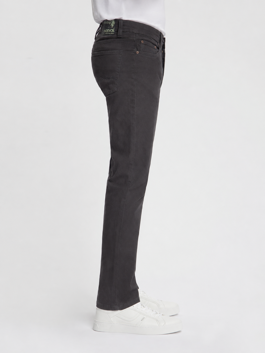 MASKOVICK Clinton Regular Fit Stretch Twill Broek Heren – Antraciet