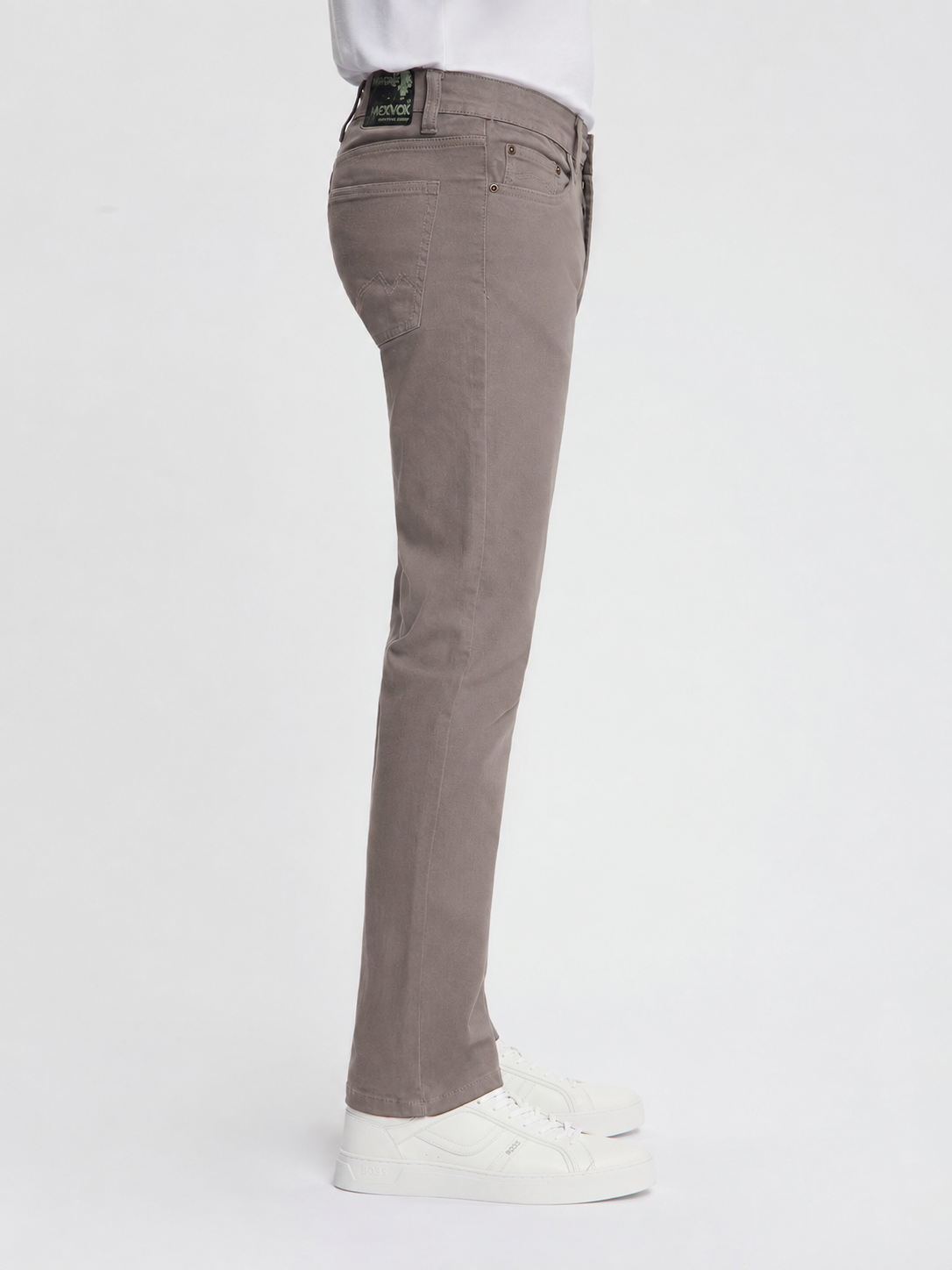 MASKOVICK Clinton Regular Fit Stretch Twill Broek Heren – Grey