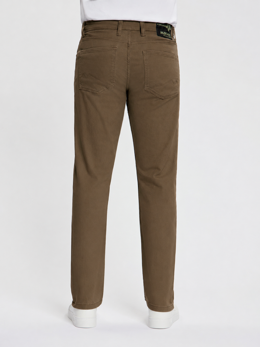 MASKOVICK Clinton Regular Fit Stretch Twill Broek Heren – Khaki