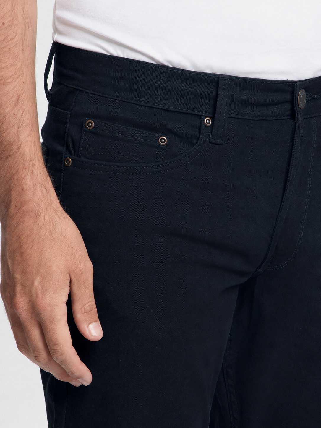 MASKOVICK Clinton Regular Fit Stretch Twill Broek Heren – Navy