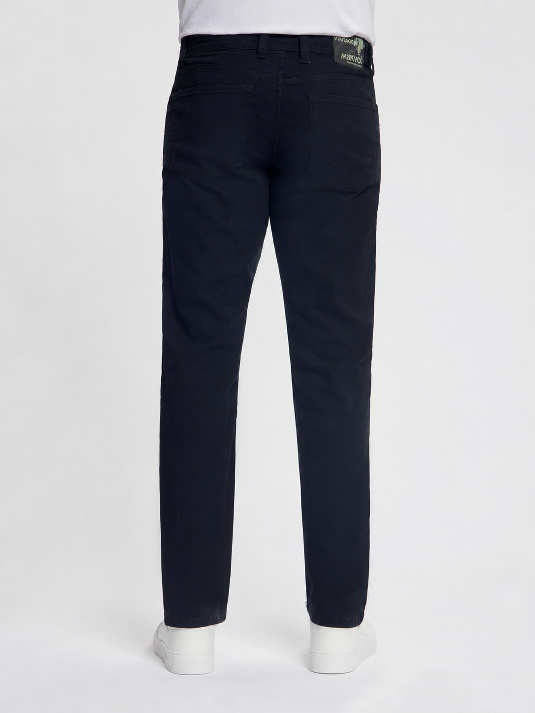 MASKOVICK Clinton Regular Fit Stretch Twill Broek Heren – Navy