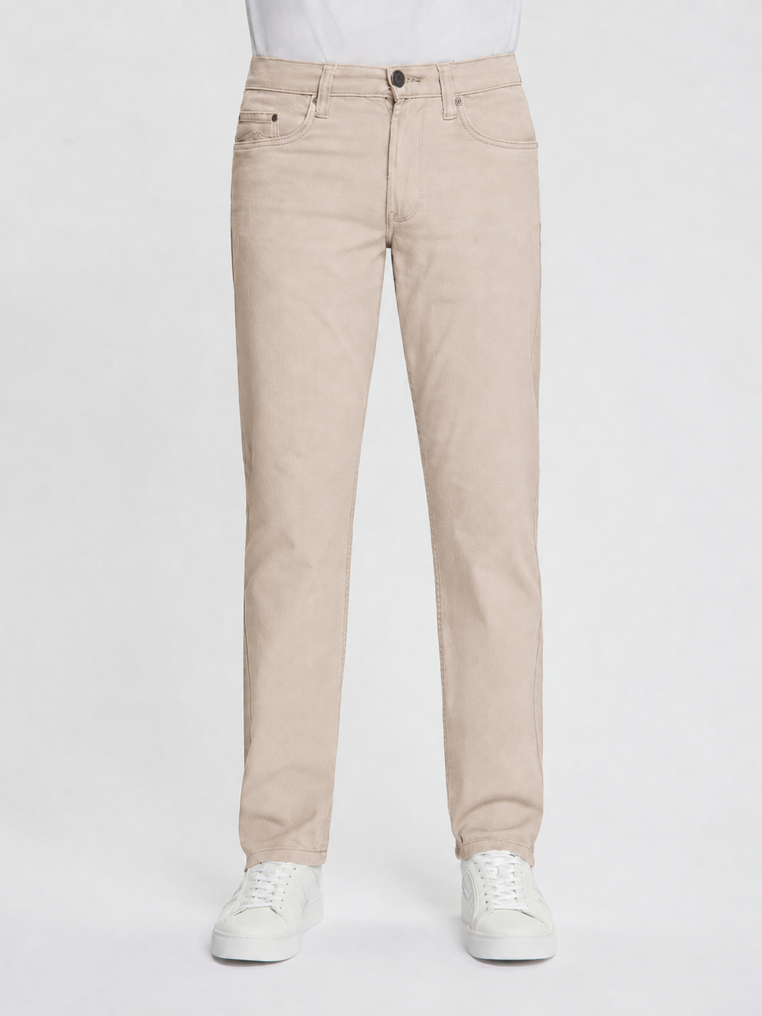 MASKOVICK Clinton Regular Fit Stretch Twill Broek Heren – Sand