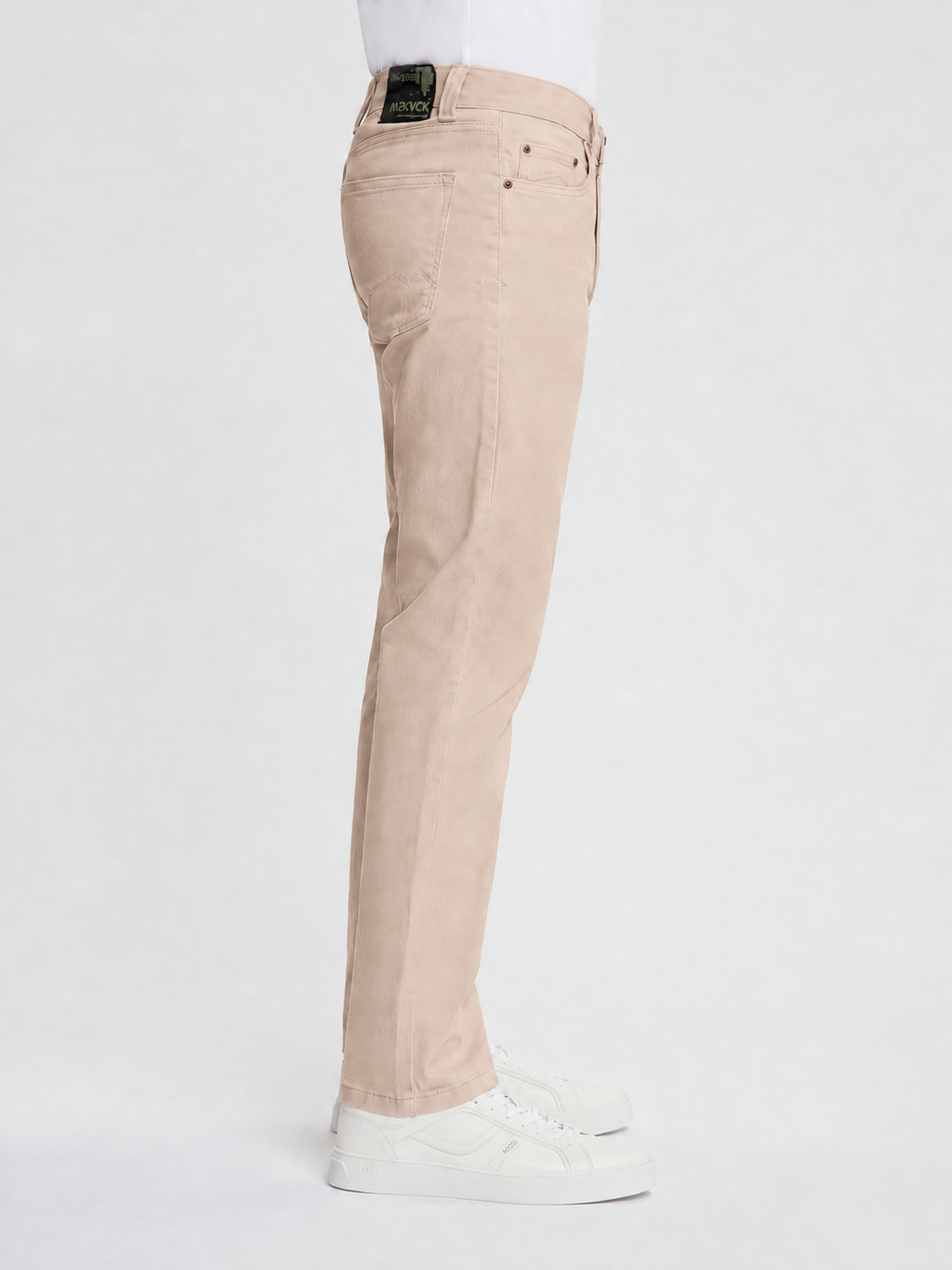 MASKOVICK Clinton Regular Fit Stretch Twill Broek Heren – Sand