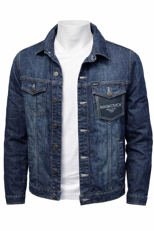 MASKOVICK - Heren - Denim Jack - Dark Used