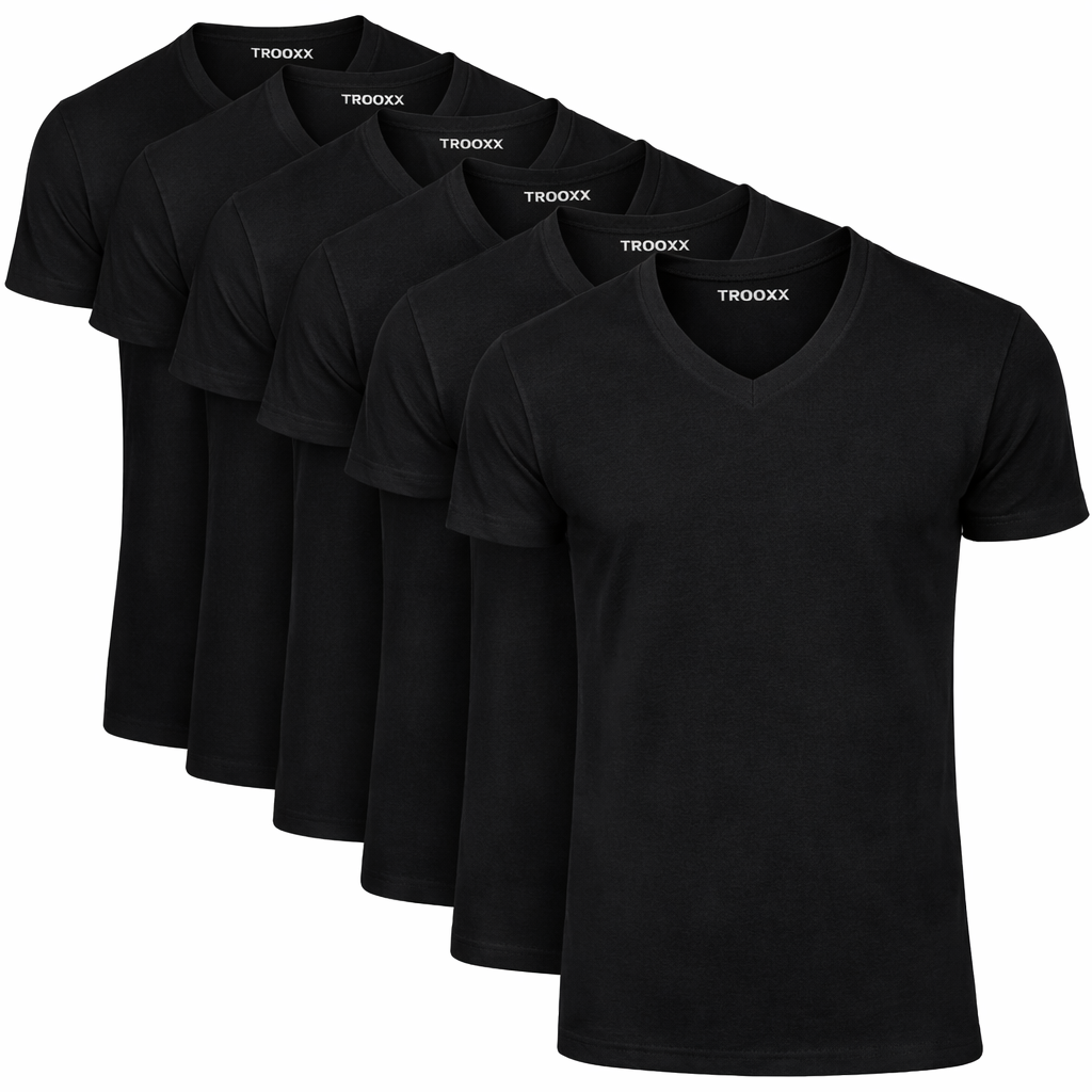 TROOXX heren T-shirt V-neck - 6-pack